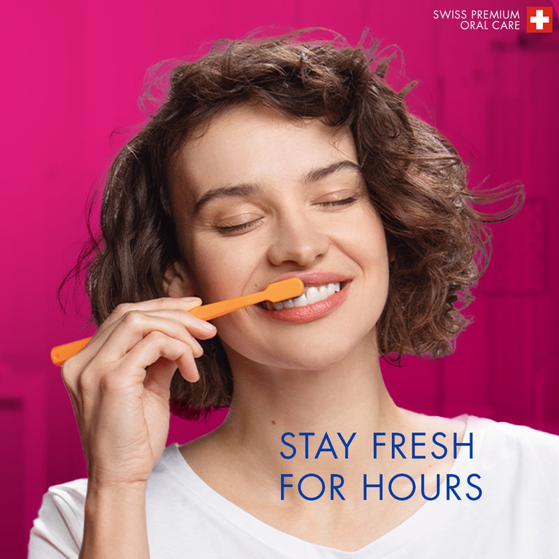 CURAPROX Be You Grapefruit + Bergamot Toothpaste | 60ml | Fluoride Toothpaste for Gentle Whitening | SLS-Free, Microplastic-Free, Triclosan-Free | Fresh & Refreshing Flavor, Yellow - Image 4